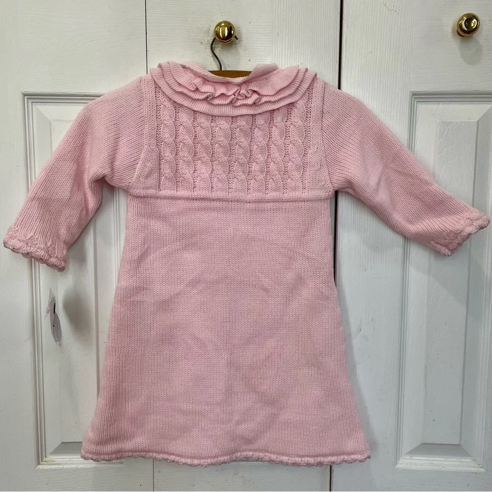 NWT Sarah Louis Pink Knit Sweater Jacket 3 Years - Picture 2 of 9